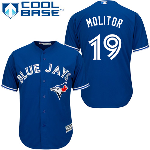 Blue Jays #19 Paul Molitor Blue Cool Base Stitched Youth MLB Jersey